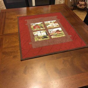 September Amish Window Table Runner/Wall Hanging